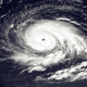 A 2010 satellite image of Hurricane Igor, a Category 4 storm that eventually battered Newfoundland. Image via Getty.